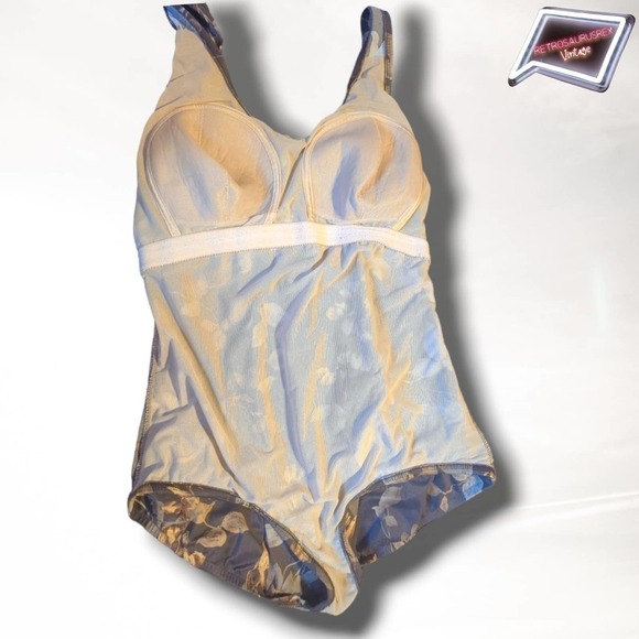 Vintage Jantzen 1970s Retro Floral Onepiece Swimsuit, 18/20 - Picture 5 of 8